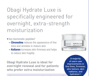 Peptides in Obagi Hydrate Luxe