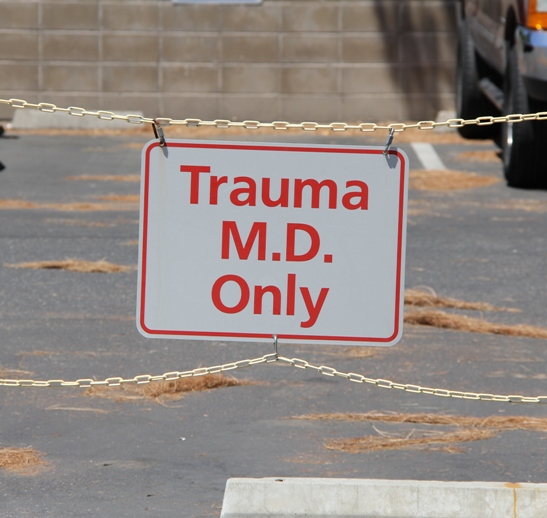 Trauma surgeon parking spot at DMC, Modesto